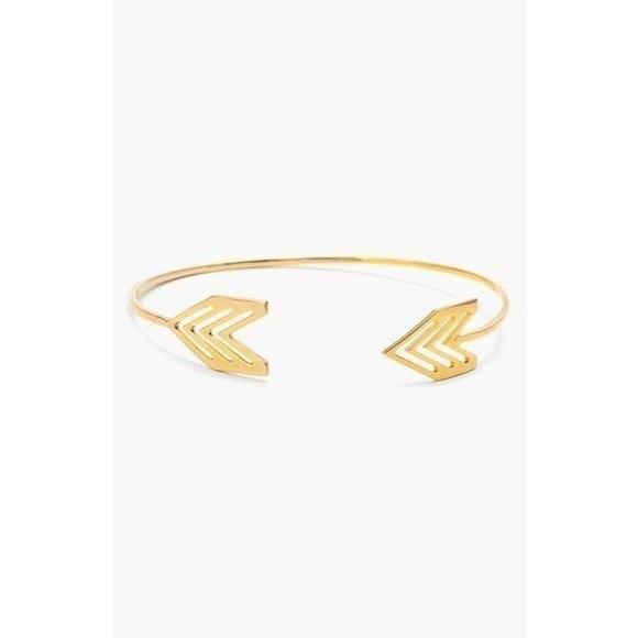 NEW W/ Tags Gorjana 18k Gold Plated Chevron Arrow Bracelet MSRP: $80.00 - Picture 1 of 6